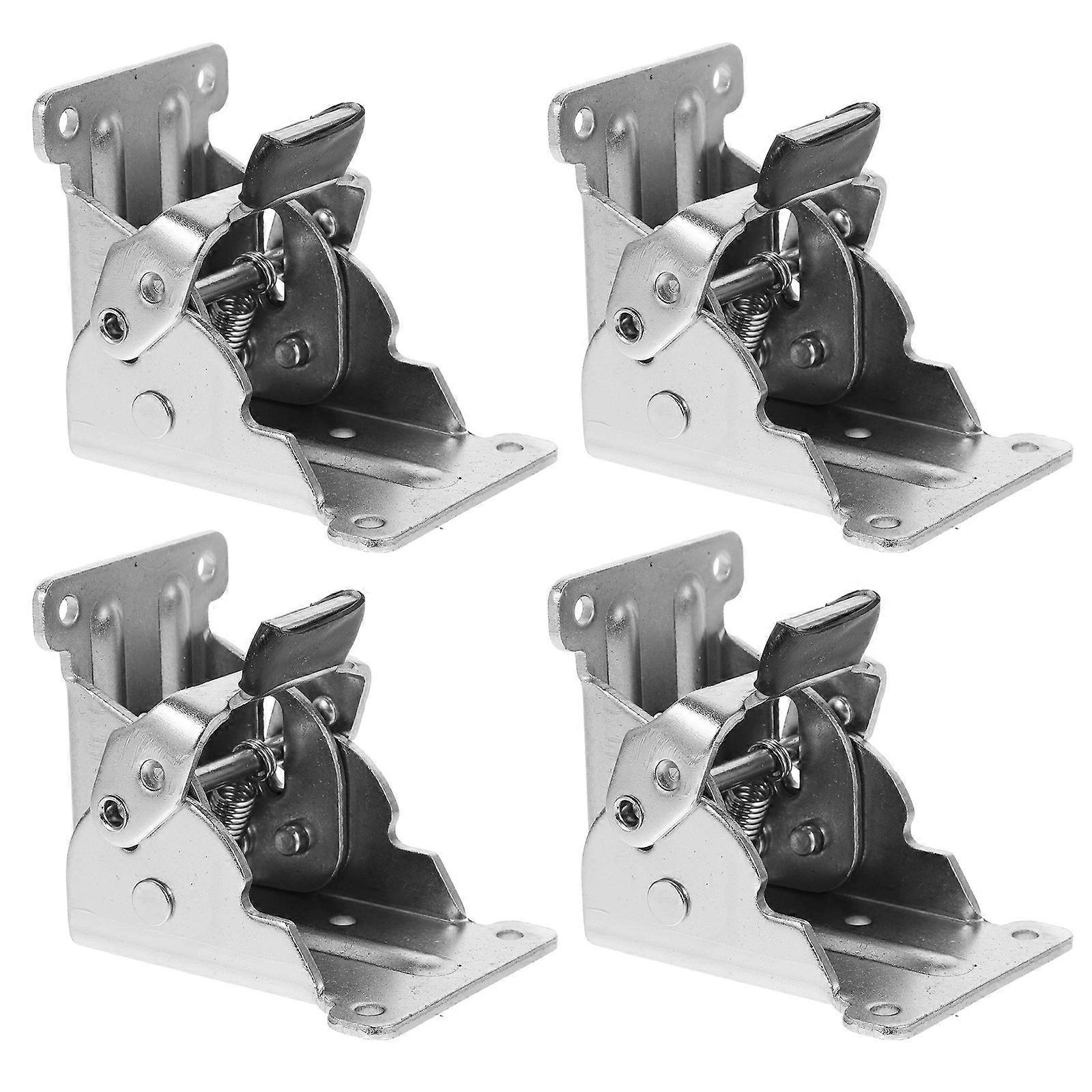 4pcs Locking Hinge 90 Degree Positioning Hinge Folding Shelf Hinge Spring Door Hinge