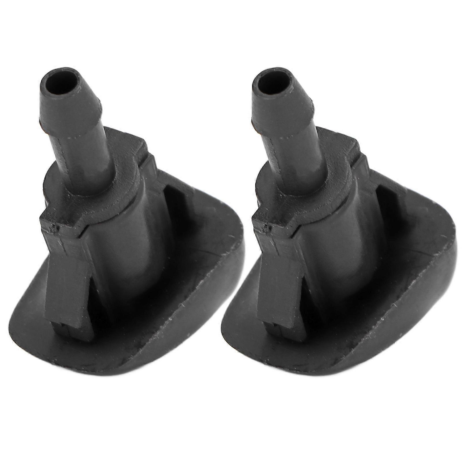 2pcs Front Windshield Nozzle Black ABS High Strength Windscreen Washer Jet Replacement for Hyundai