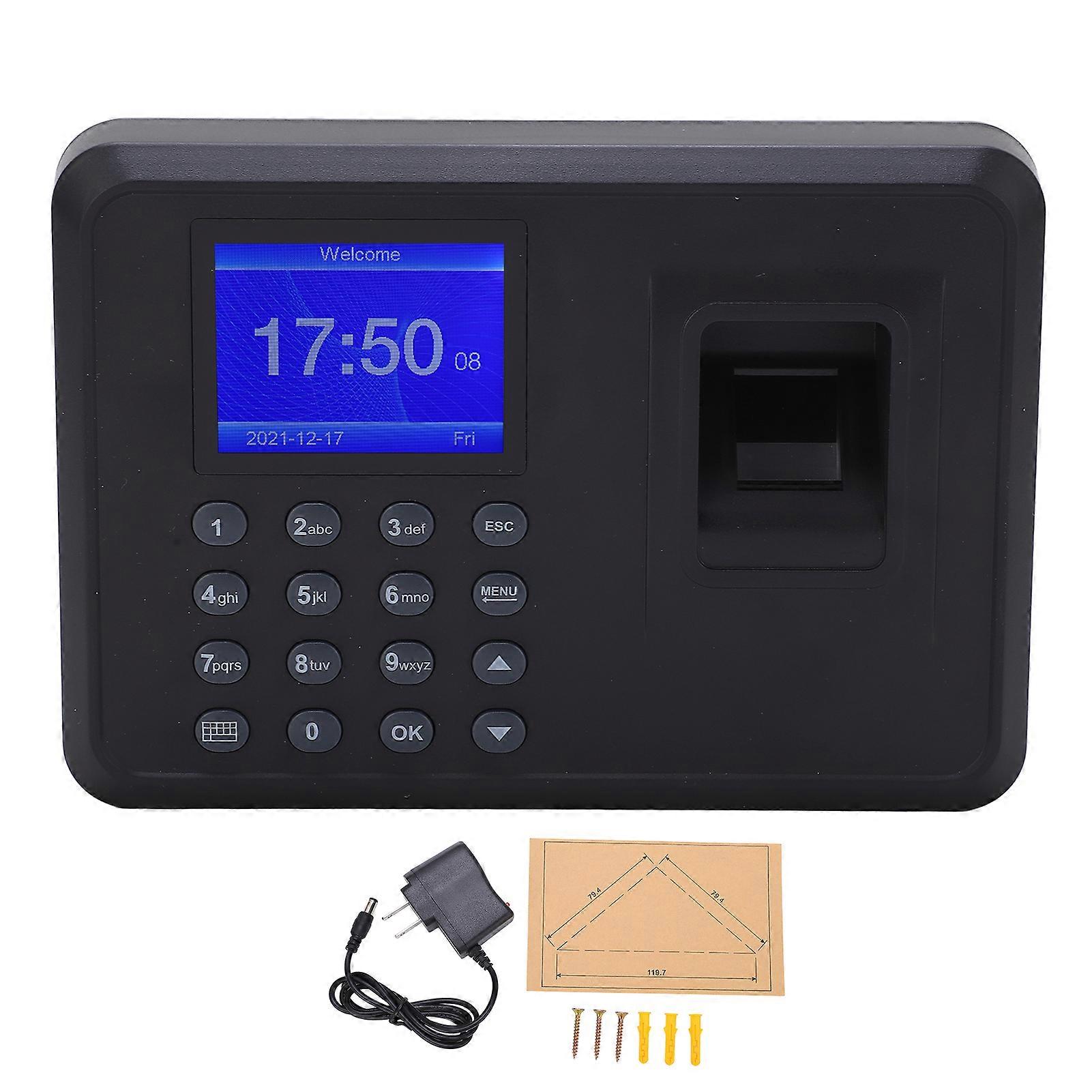 Fingerprint Attendance Machine 2.4in Screen Fast Identification Dc5v/1a Password Time Recorder For Company Ac100240vus Plug Portuguese