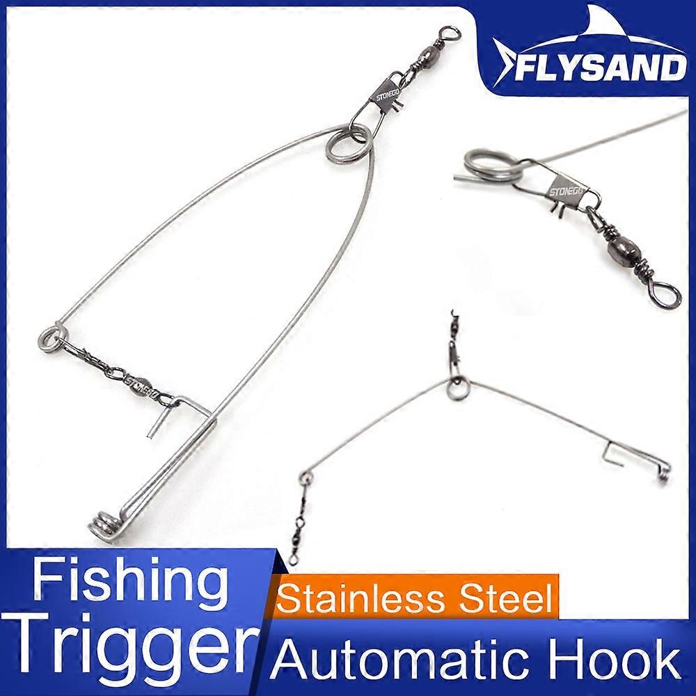 automatic fishing hook, lazy trigger, stainless steel, spring bait, ejection catapult, full speed