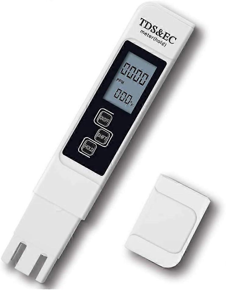 3-in-1 TDS Tester pH Tester Swimming Pool Water Quality Test Conductivity Meter with High Accuracy LCD Display and Auto Calibration Function