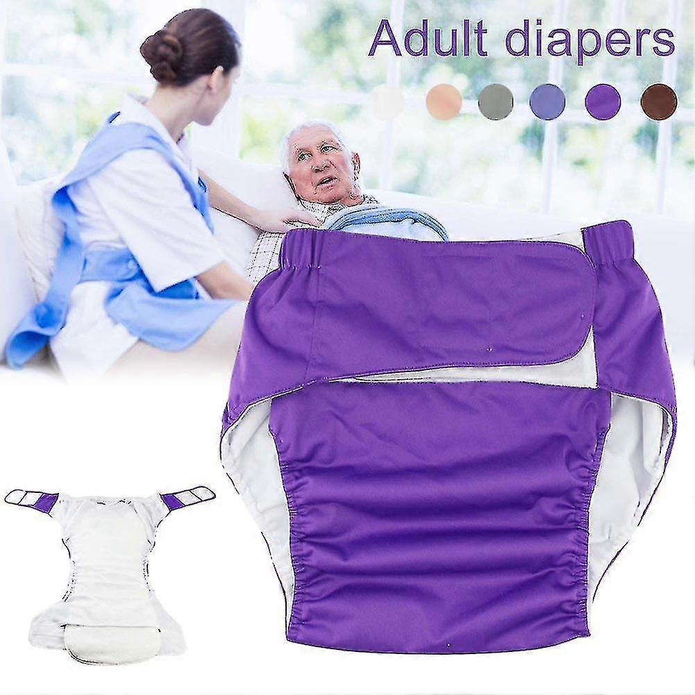 Adult Cloth Diaper Nappy Reusable Waterproof Elderly Breathable Comfortable Insert Hook