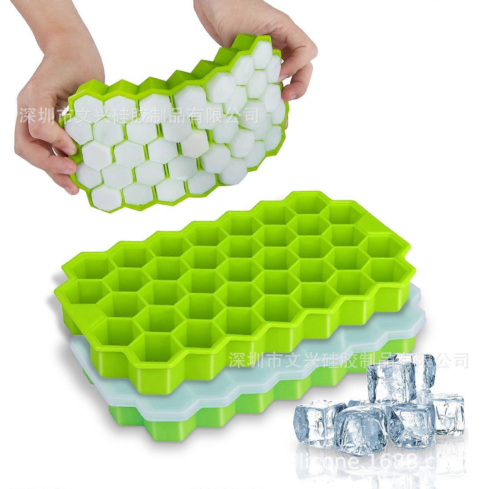 Silicone Mold Ice Cube Mold Whiskey Ice Tray Creative Square Ice Maker Lidded