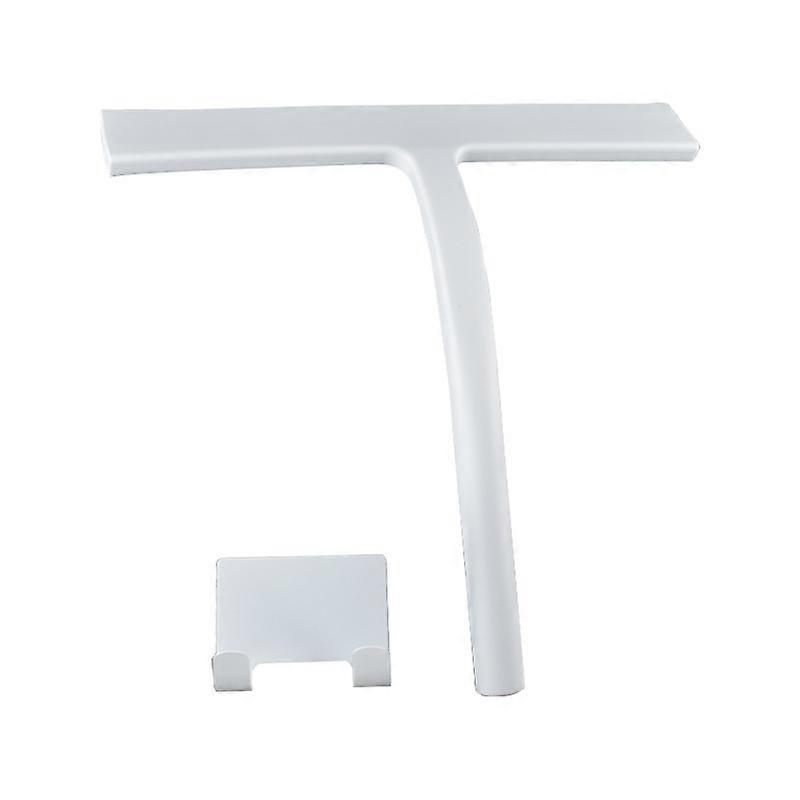 Shower Scraperdoor Scraper Silicone/Rubber Wiper Cleaning Scraperwindow Scraper With Wc Kitchen Bathroom Hook White (White)
