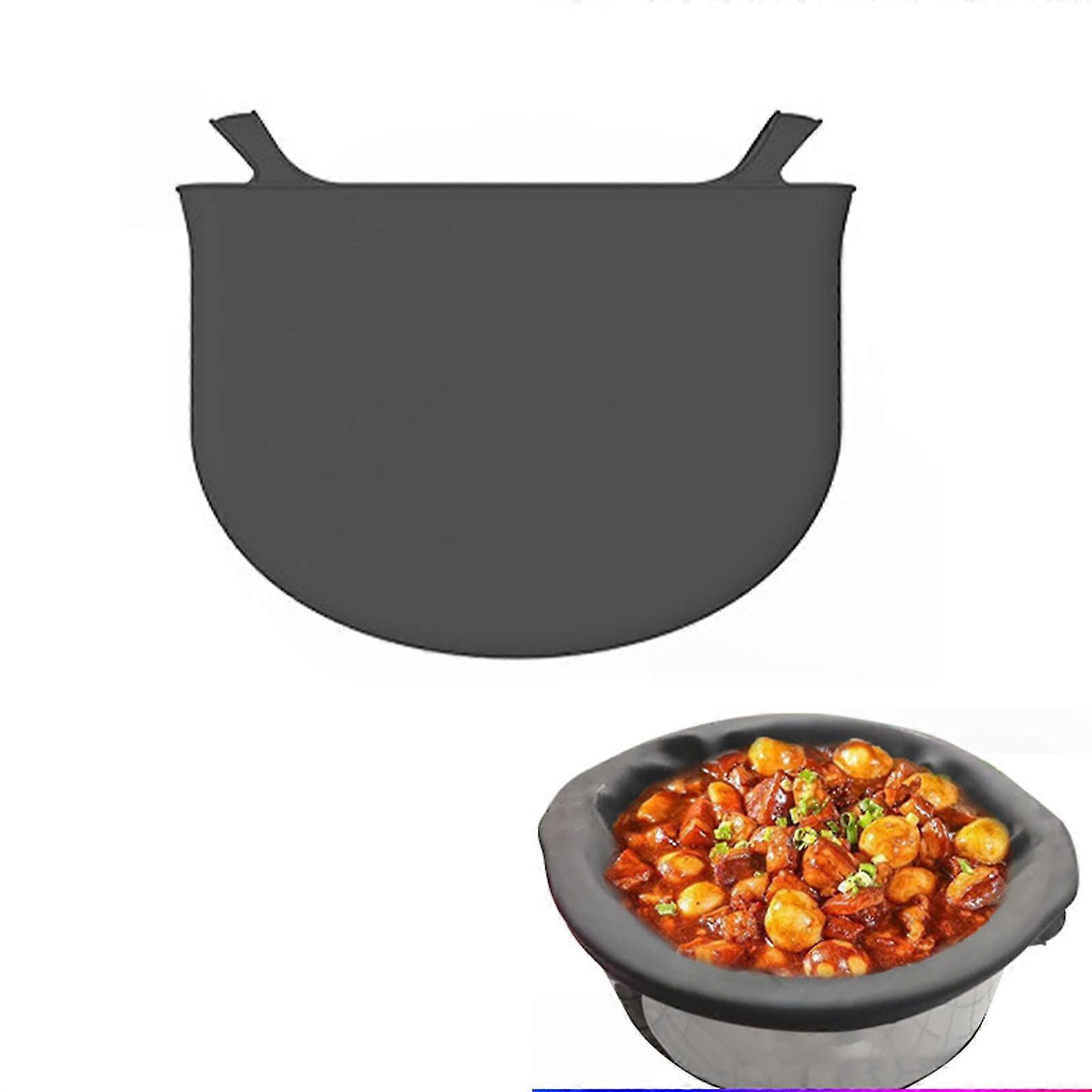Silicone Slow Cooker Liner Compatible With 6-8 Quarts Slow Cooker Crockpot, Bpa Free Insert Liners For Oval Or Round Pot