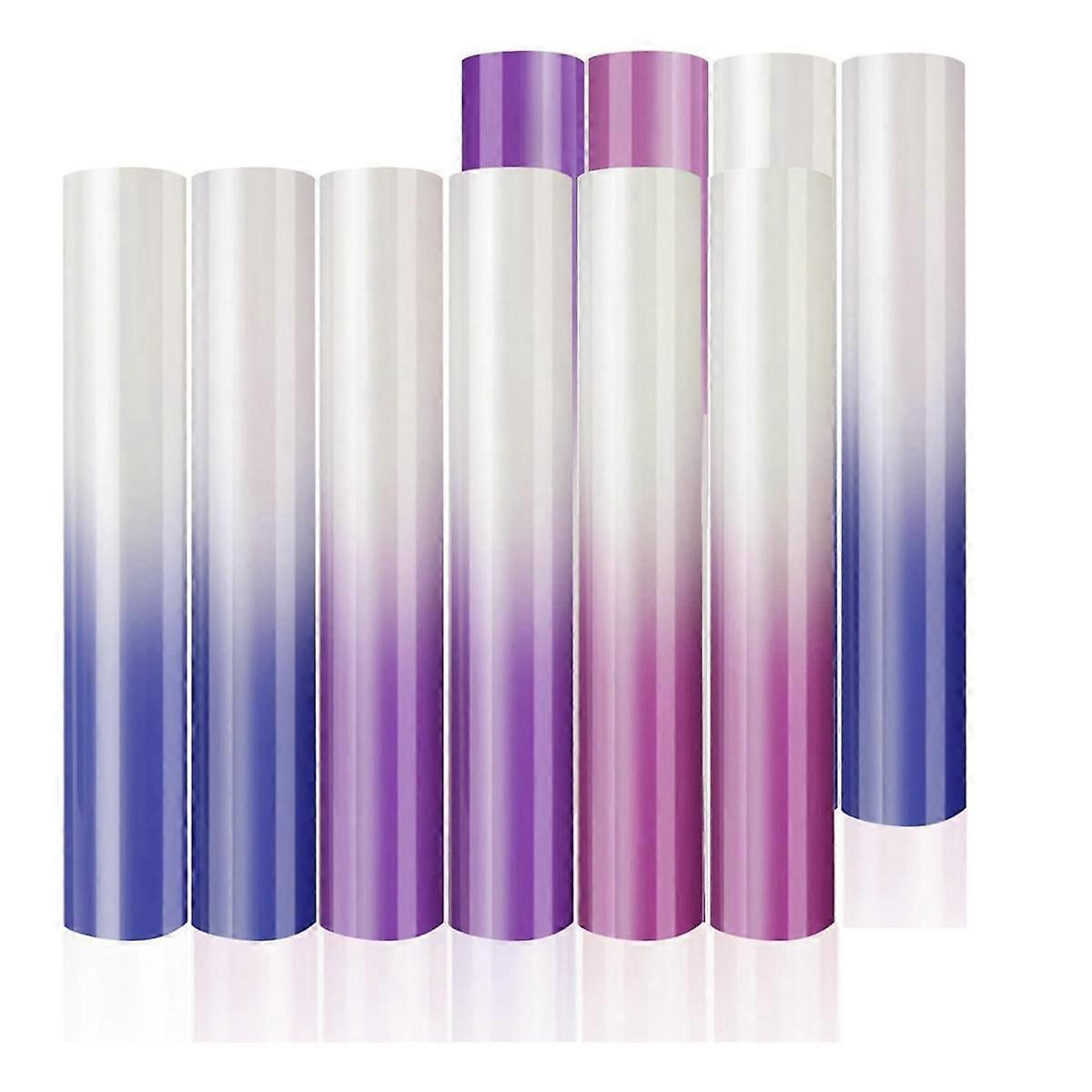 Sun Color Changing Puff Vinyl Heat Transfer - 10 Pcs 12X10Inch 3D Puff HTV Vinyl, 3 Colors Puff Heat Transfer Vinyl