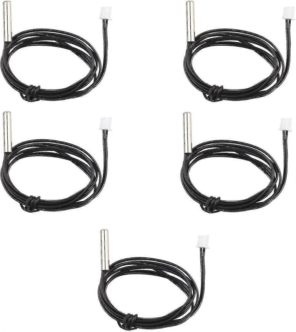 5 Pack Waterproof Ntc 10k 1% 3950 Thermistor Temperature Sensor Probe