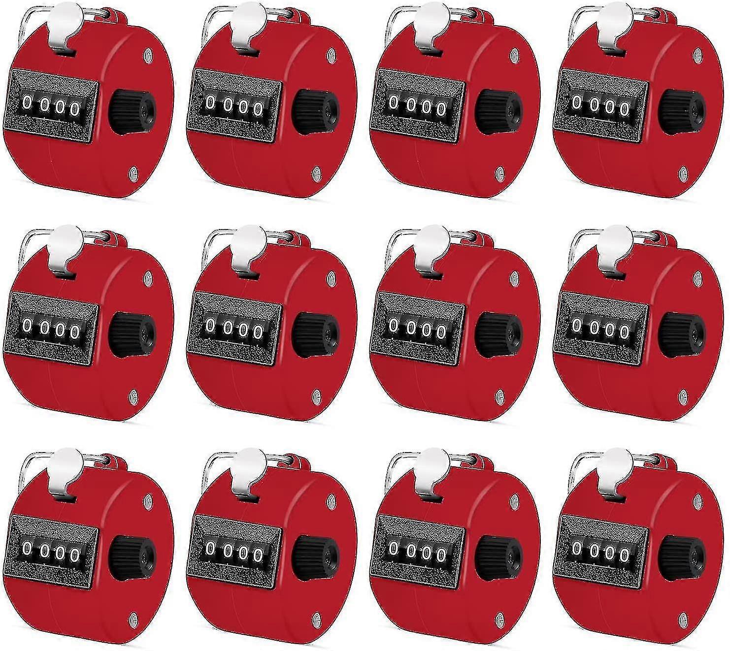 12 Pieces Manual Counting Counter, Manual Mechanical Handheld Pitch Counter With Ring
