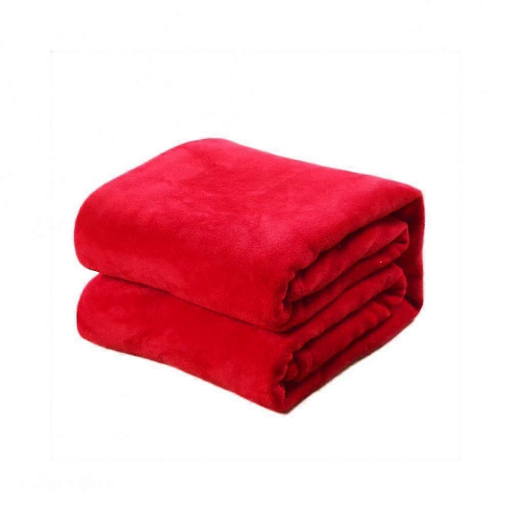 Four Seasons Blanket Coral Fleece Plain Fleece Blanket Soft Home Blanket