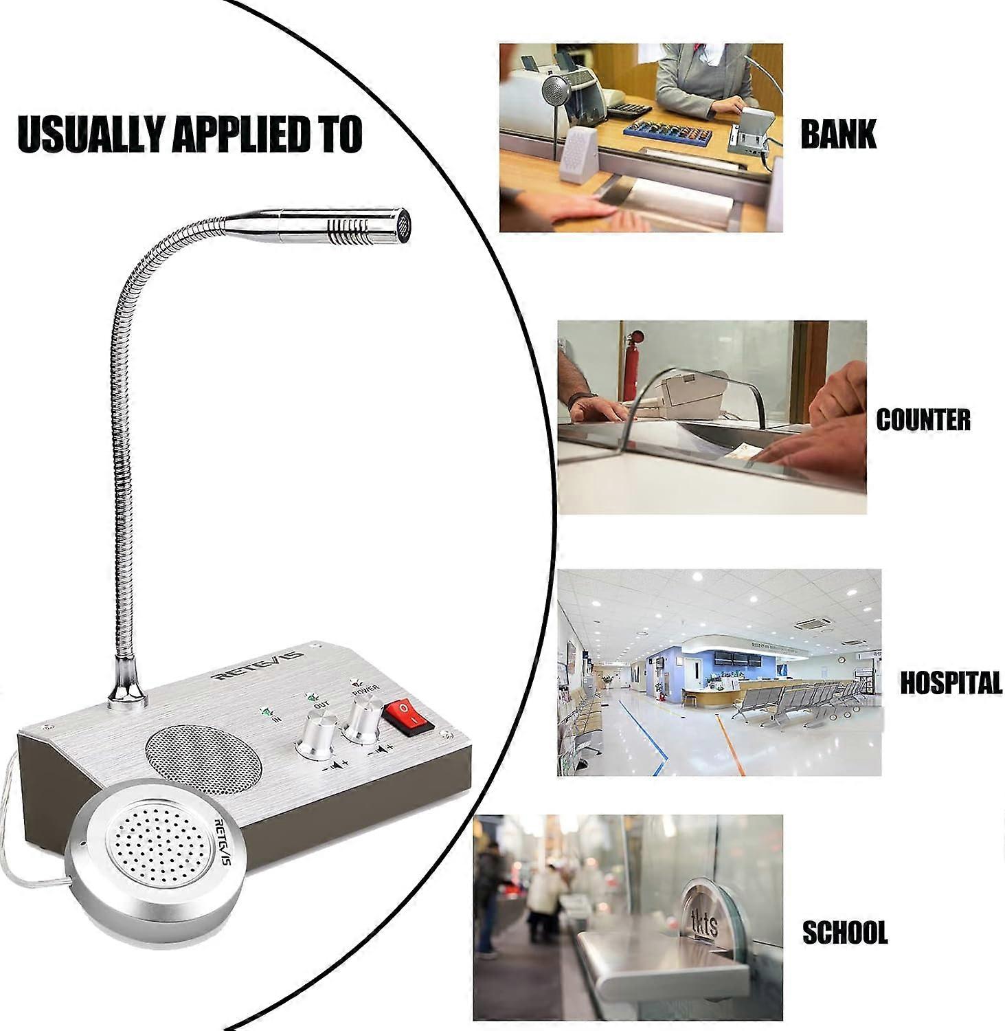 Two Way Window Intercom System, Window Speaker, Office Intercom System ...