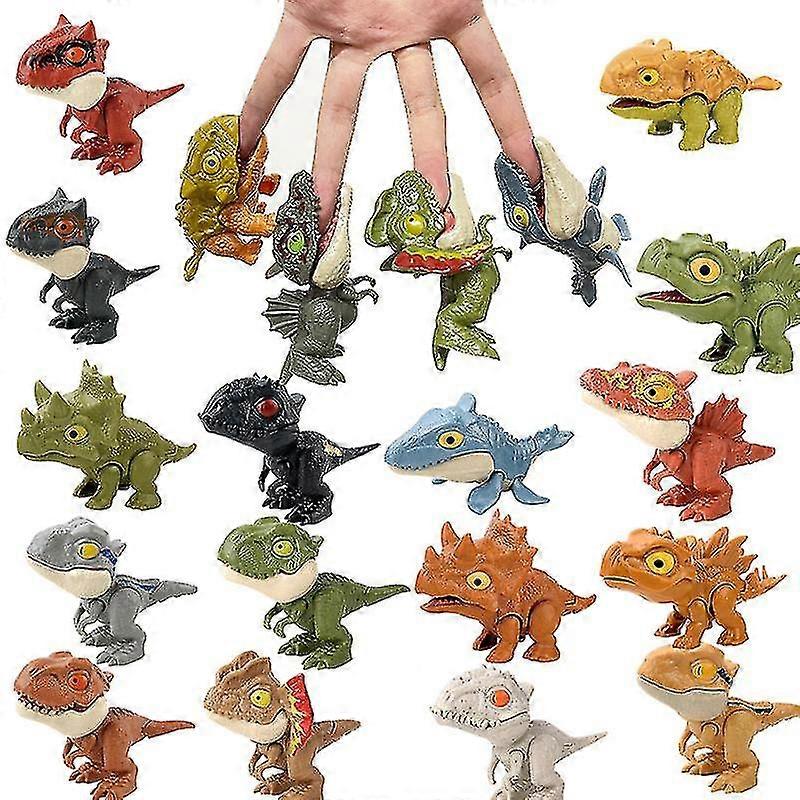 Mini figurines d’action Jouets à se mordre les doigts Jurassic Dinosaur Park Sac à dos Pendentif Snap Squad T-rex Dino Main Enfants Garçons Jouets