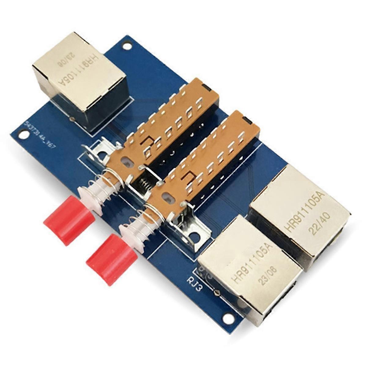 Network Port Switcher 2-Port Rj45 Internal and External Switcher Cable Broadband 2-In-1-Out Network