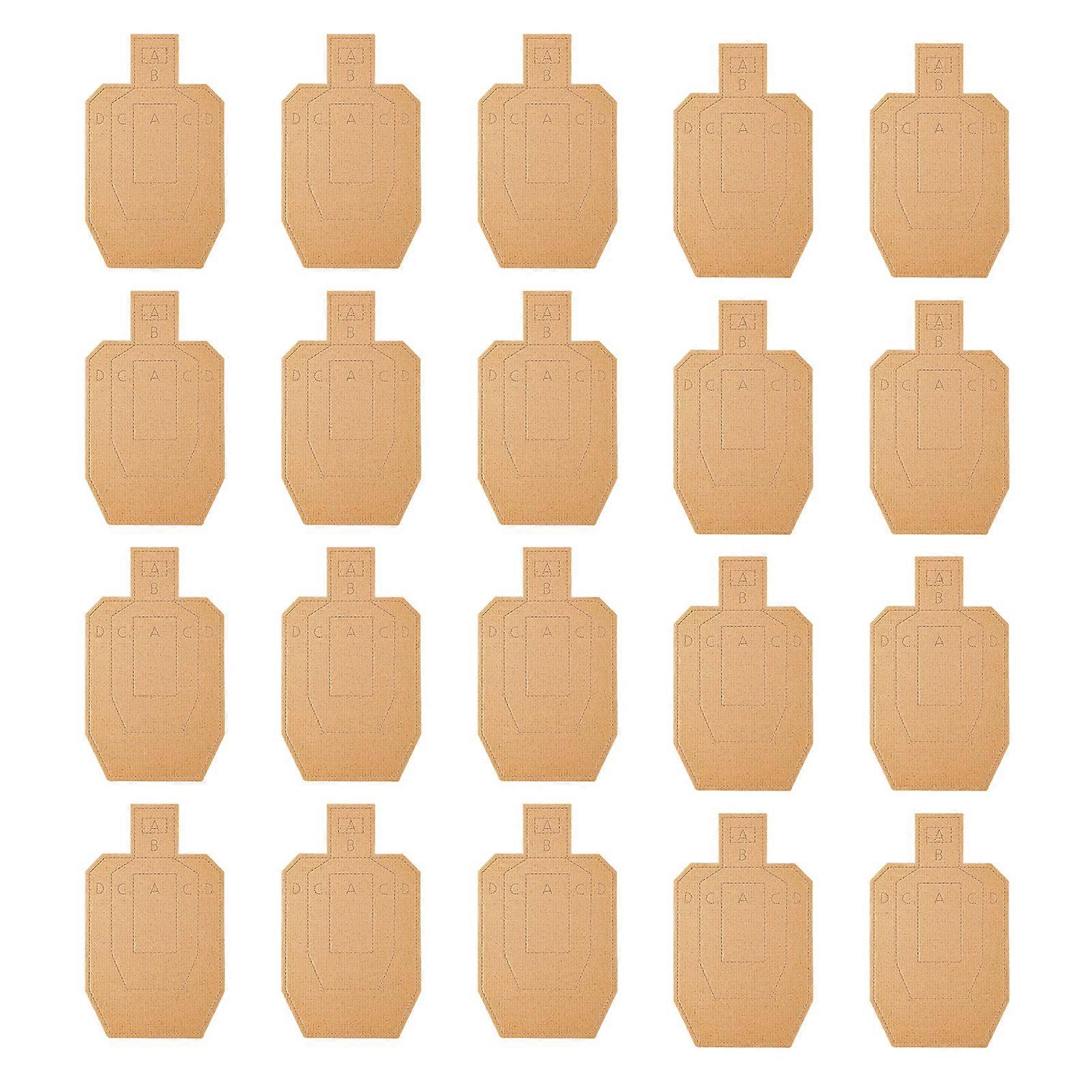 20Pcs Cardboard Targets Paper Targets Realistic Human Silhouette Targets Recyclable Training Target Pasters for Practice
