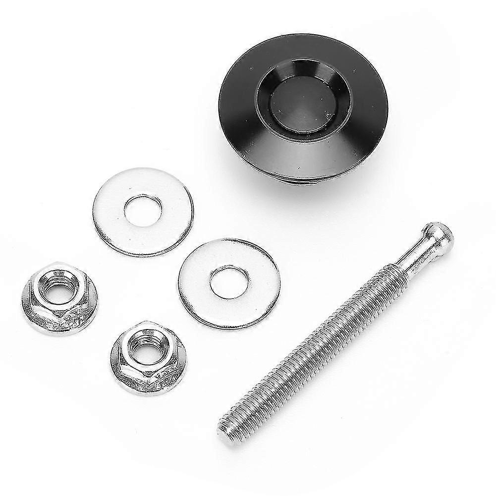 30mm1.2in Black Universal Car Push Button Quick Release Hood Pins Bonnet Lock