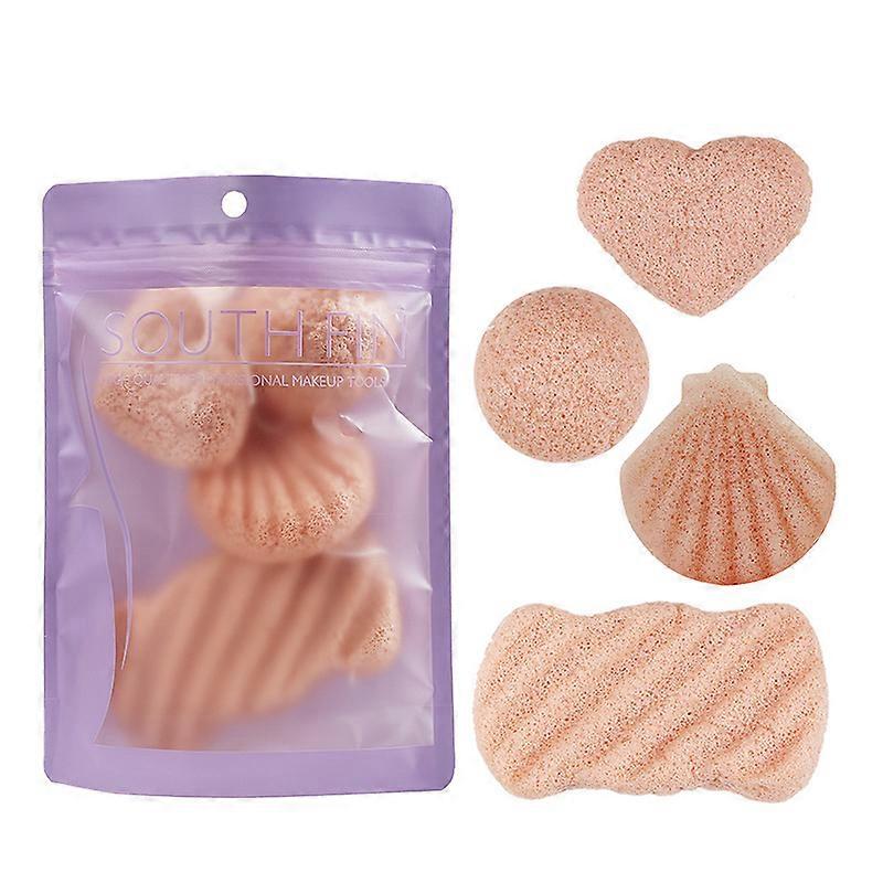 4pcs Reusable Face Wipe Sponge Pads Konjac Facial Cleansing Pad for Spa Makeup Remover Tools