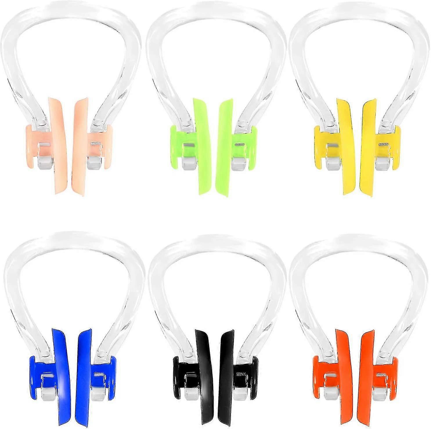 6 قطع ركوب الأمواج الأنف التوصيل سيليكون الأنف كليب للماء حامي الأنف للسباحة والتدريب