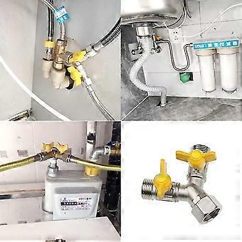 Distributore A 2 Vie, Snowtain 2 Via Y Distributore Raccordo Per Rubinetto Giardino, Sdoppiatore Tubo Irrigazione Ottone Per Due Tubi Di Ingresso Per Il Collegamento - Foto 13