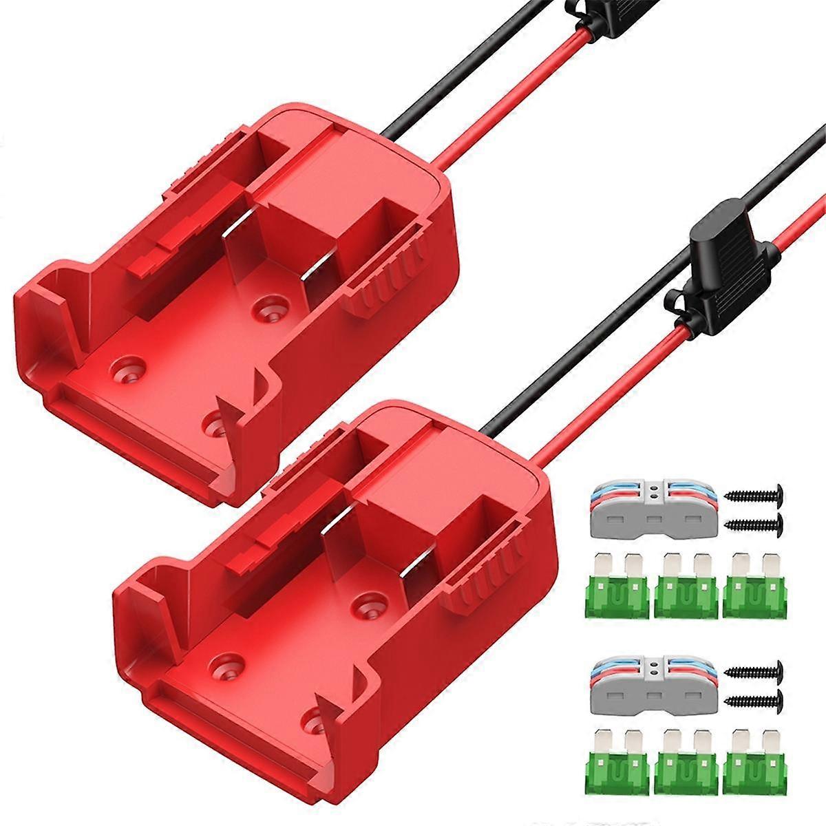 For Battery Adapter Converter 18V Battery Adapter DIY Kit 12 AWG Wire with Fuse and Connector