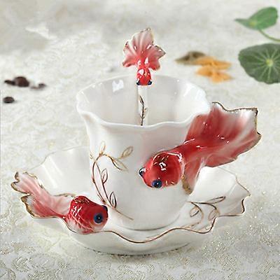 Goldfish Coffee Cup Porcelain Cups Creative Gift Cup