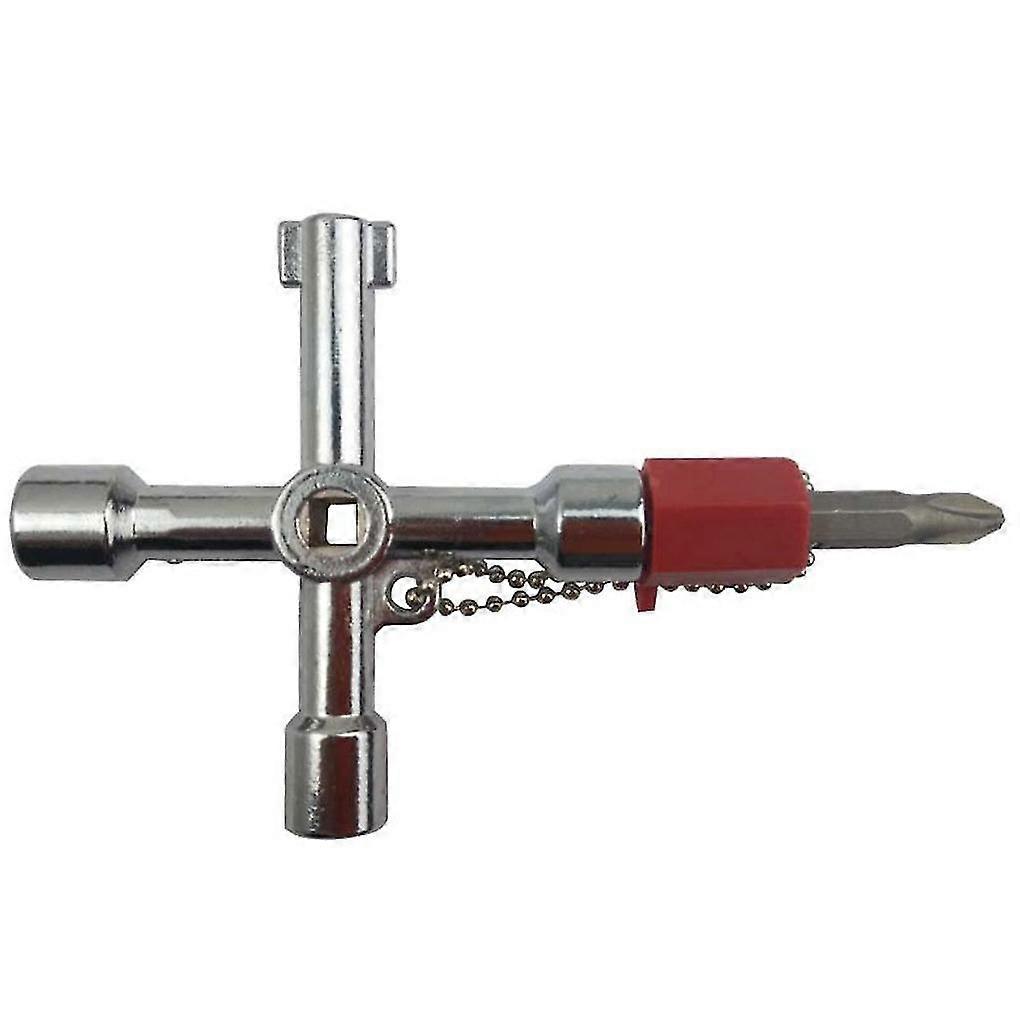 4 In 1 Valve Triangle Square Cross Key With Screwdriver