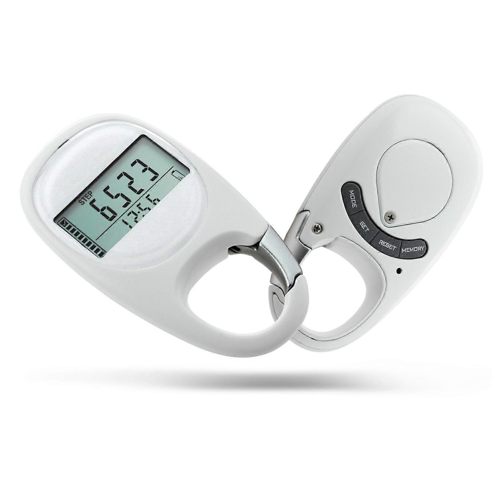 Pedometer With Clip To Track Steps Mountaineering Buckle Keychain Step Distance Calorie Fitness Running Electronic 1pc