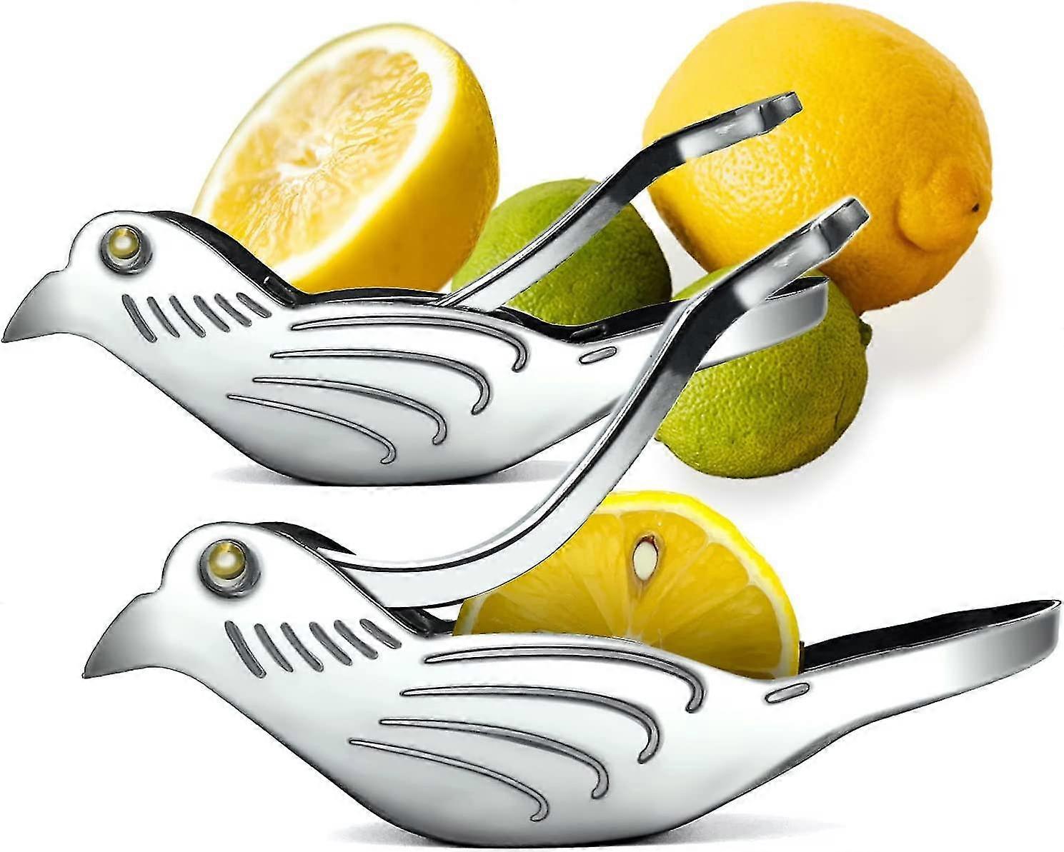 Spremiagrumi Bird 2 pezzi, spremiagrumi manuale in acciaio inox, spremiagrumi manuale per arancia, limone, lime e melograno