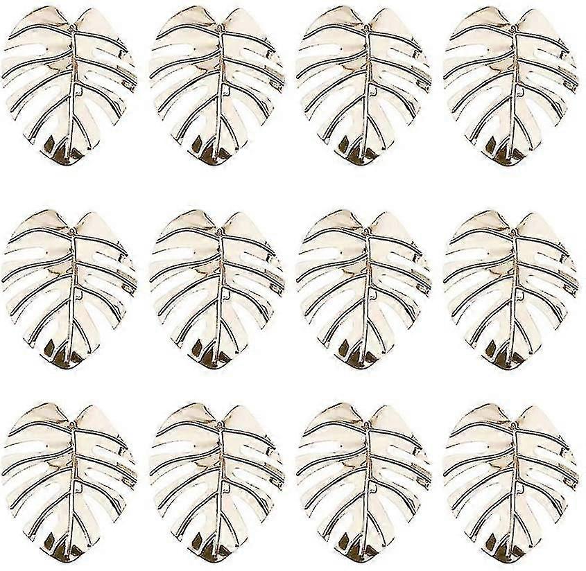 Turtle Leaf Serviette Rings,table Decor Napkin Holder(12pcs Rose Red)