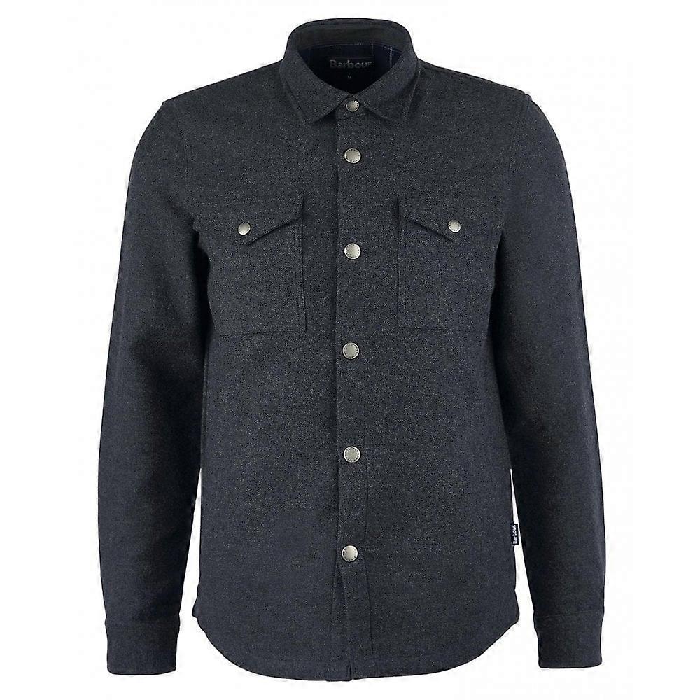 男士Barbour Heritage Barbour男士烟熏色马尔斜纹卡布里奇外套衬衫