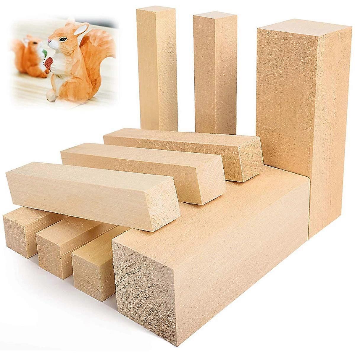 10PCS Wood Block for Carving Carving Blocks Sizes Wood Carving Bl