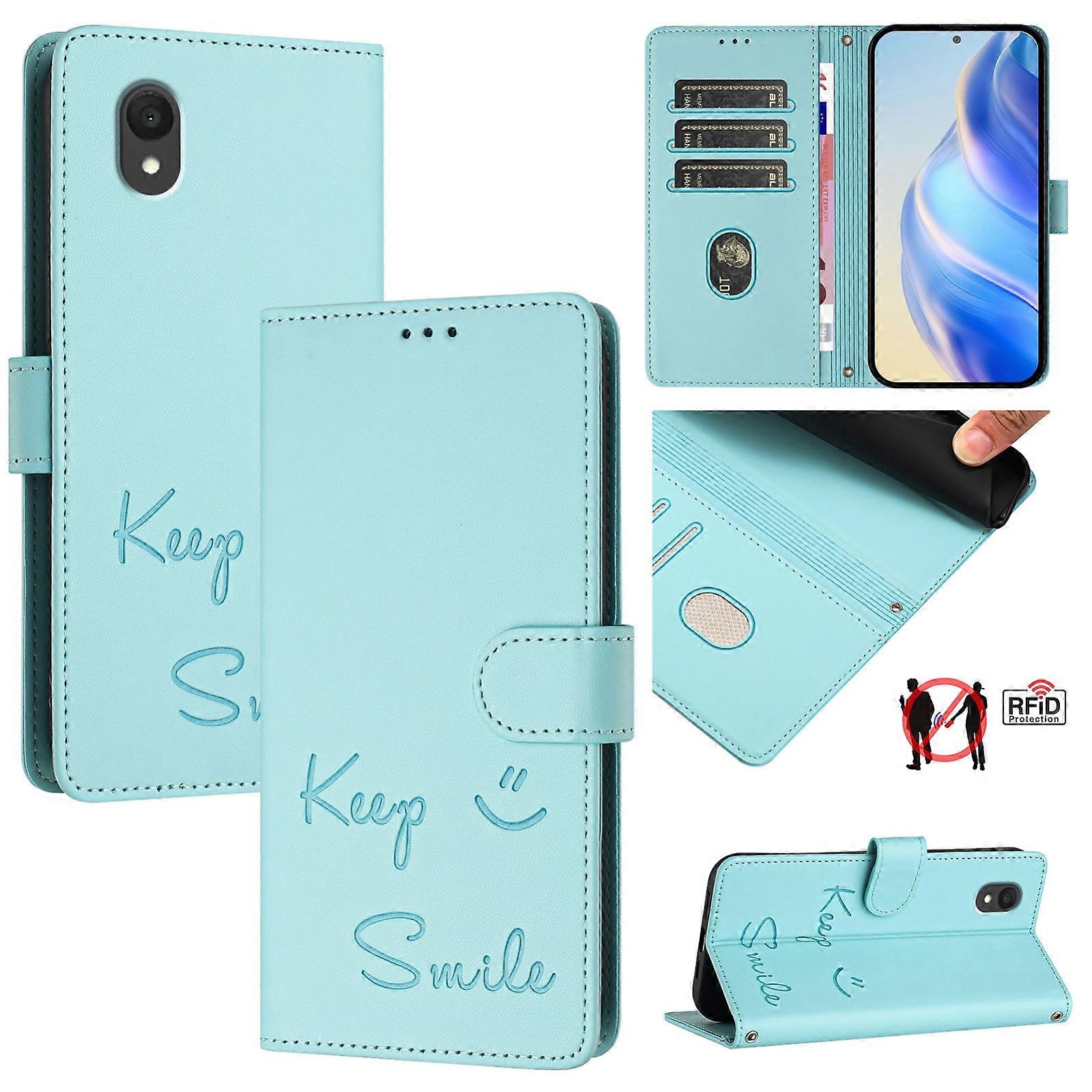 Smile RFID Leather Case For TCL 201