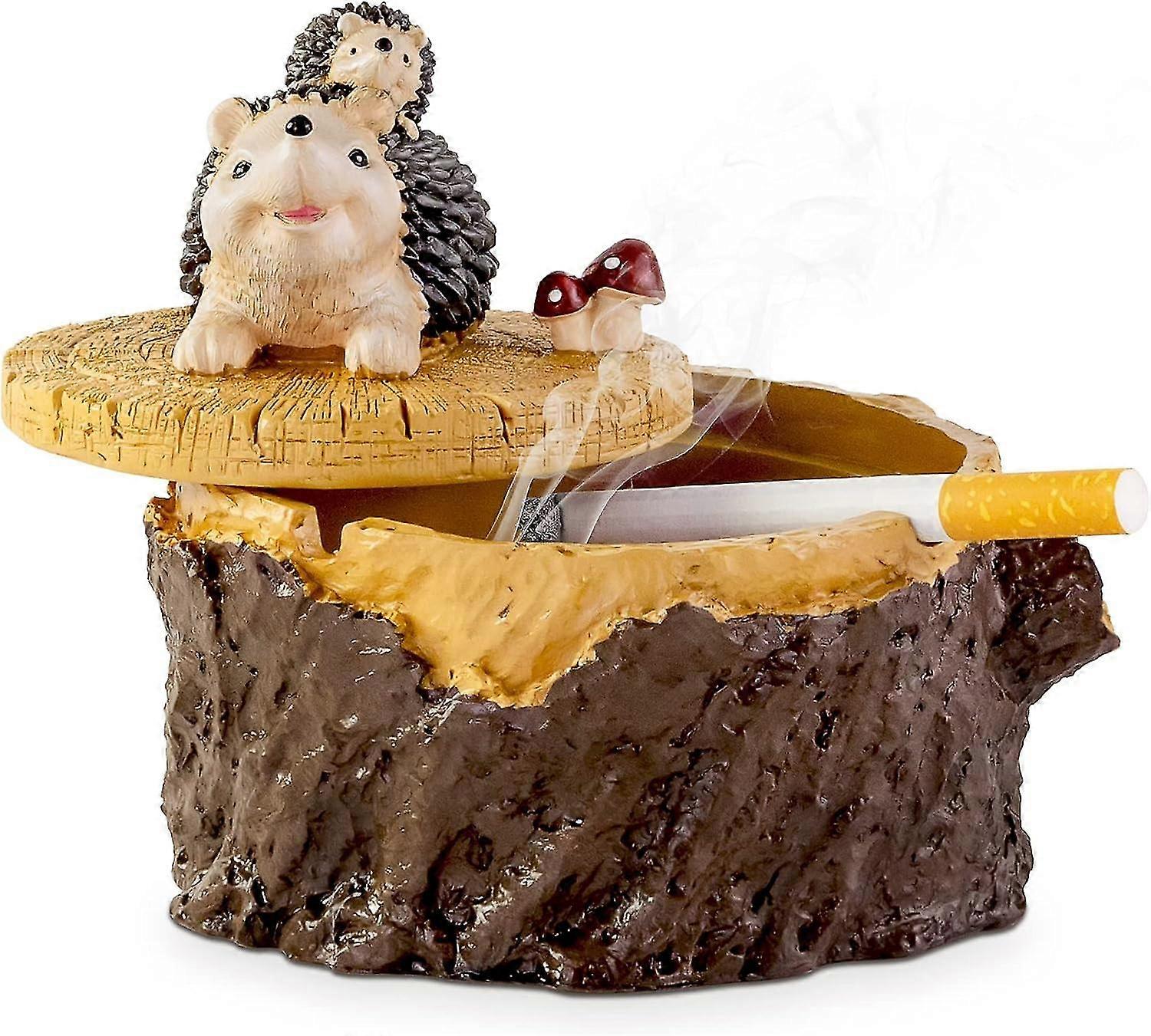 Utomhus askkoppar för cigaretter Söt harts askkopp med lock / YY