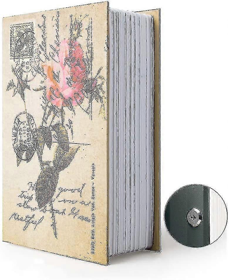 Small Sized Diversion Dictionary Secret Safe Can With Security Key (key, Rose)