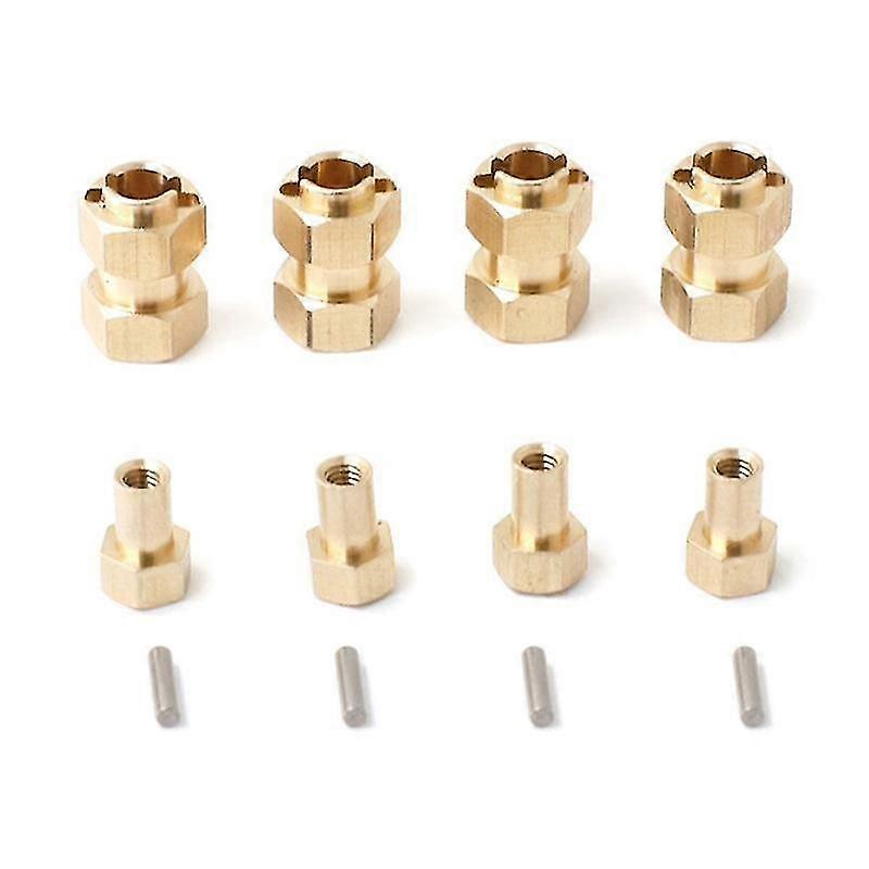 4Pcs Brass Extended Wheel Hex Hub Adapter 9750 for TRX4M -4M 1/18 RC Crawler Car Upgrades Parts Acc