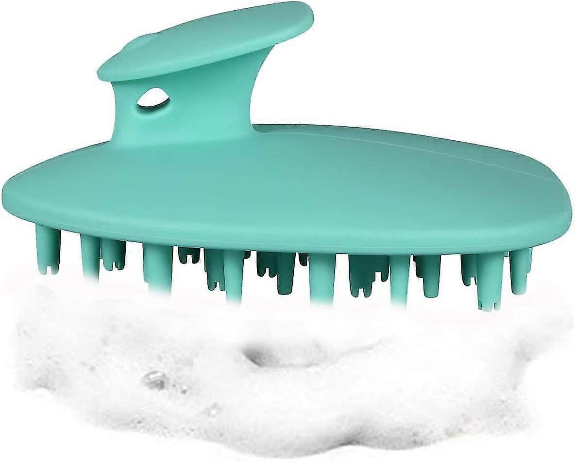 scalp massage shampoo brush silicon (green)