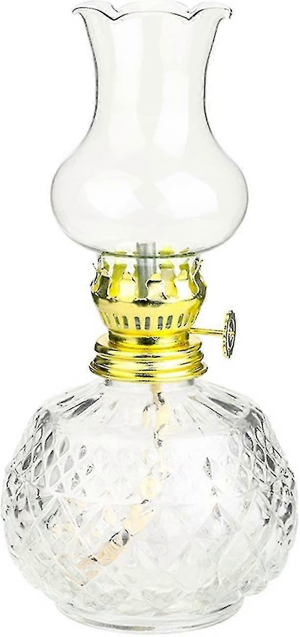 Oil Lamp Jar Kerosene Lantern - Classic Indoor Hurricane Lamps (7 In)