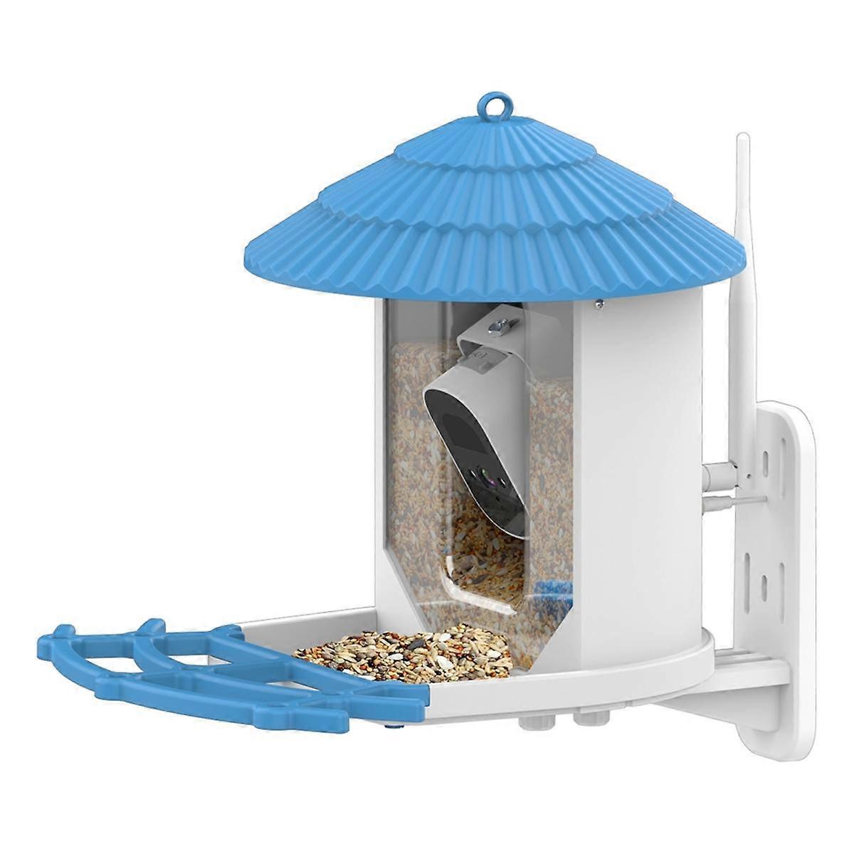 Bird Feeder with Bird Watching Camera Smart Bird Feeder Al Bird Identification with 4MP Camera, Aut
