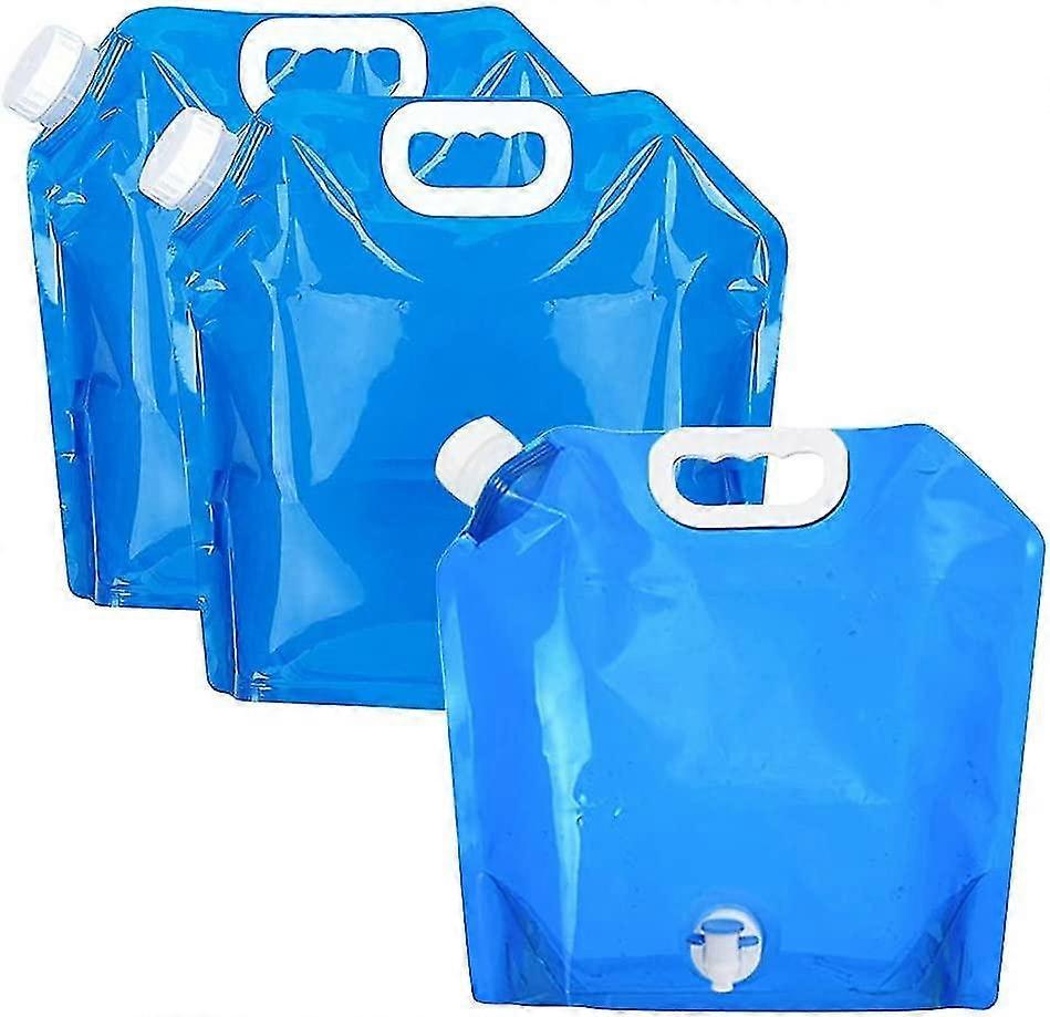 Foldable Water Bag,3 Pcs 10L Portable Water Bladder,Drinking Container Reservoir Water Bag,Water Can