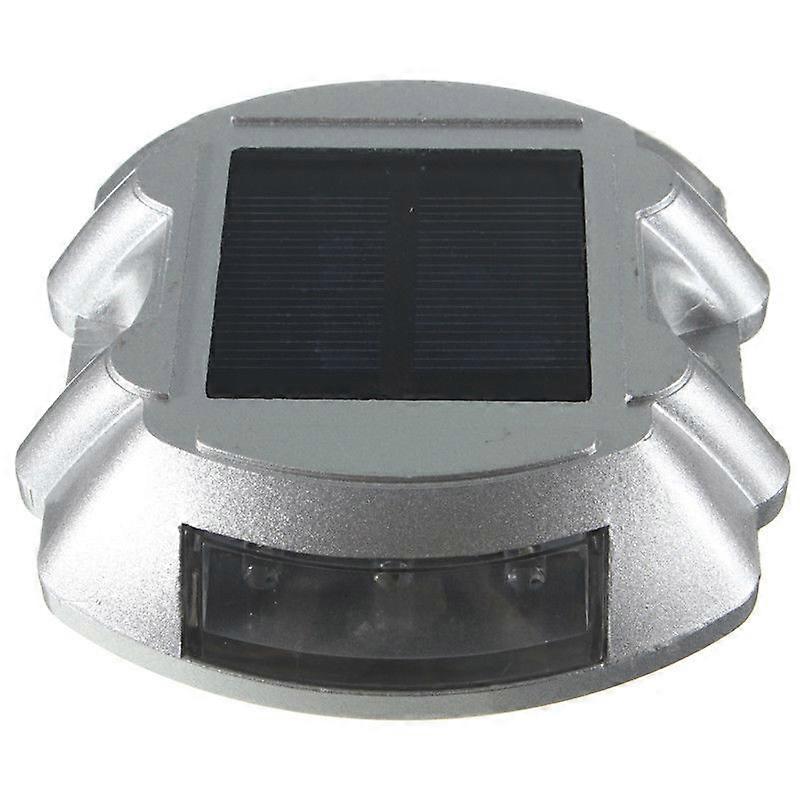 Steady ON Solar LED Traffic Sign Security Light Road Stud Decor Red Light