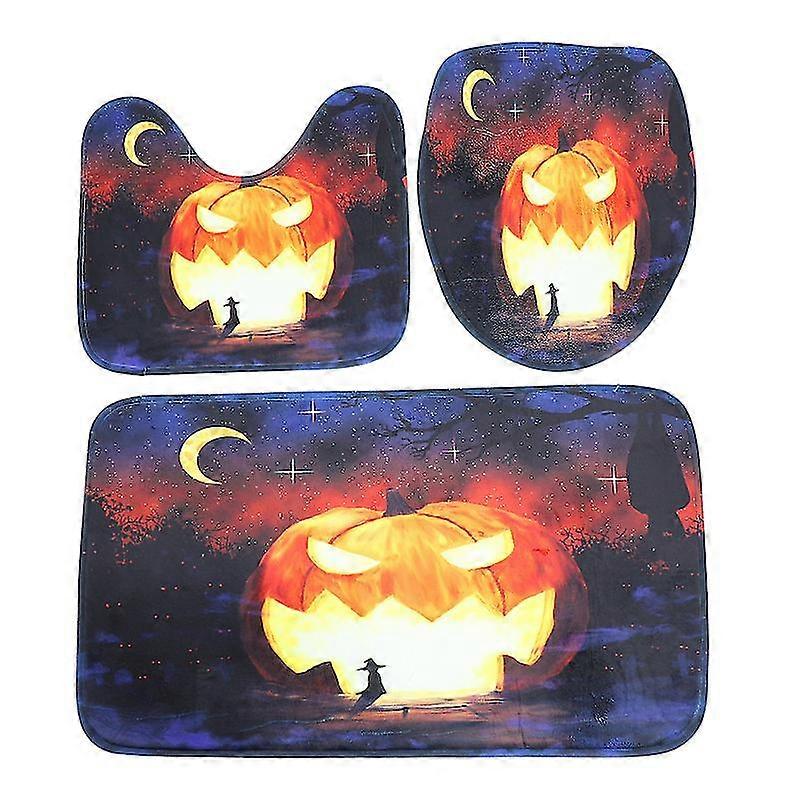 1set Halloween Bathroom Mat For Halloween Decorations