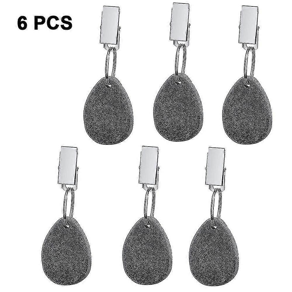 6 Pièces Nappe Poids Forme coeur Pierre Nappe Poids Métal Clip Nappe Pendentif Ston
