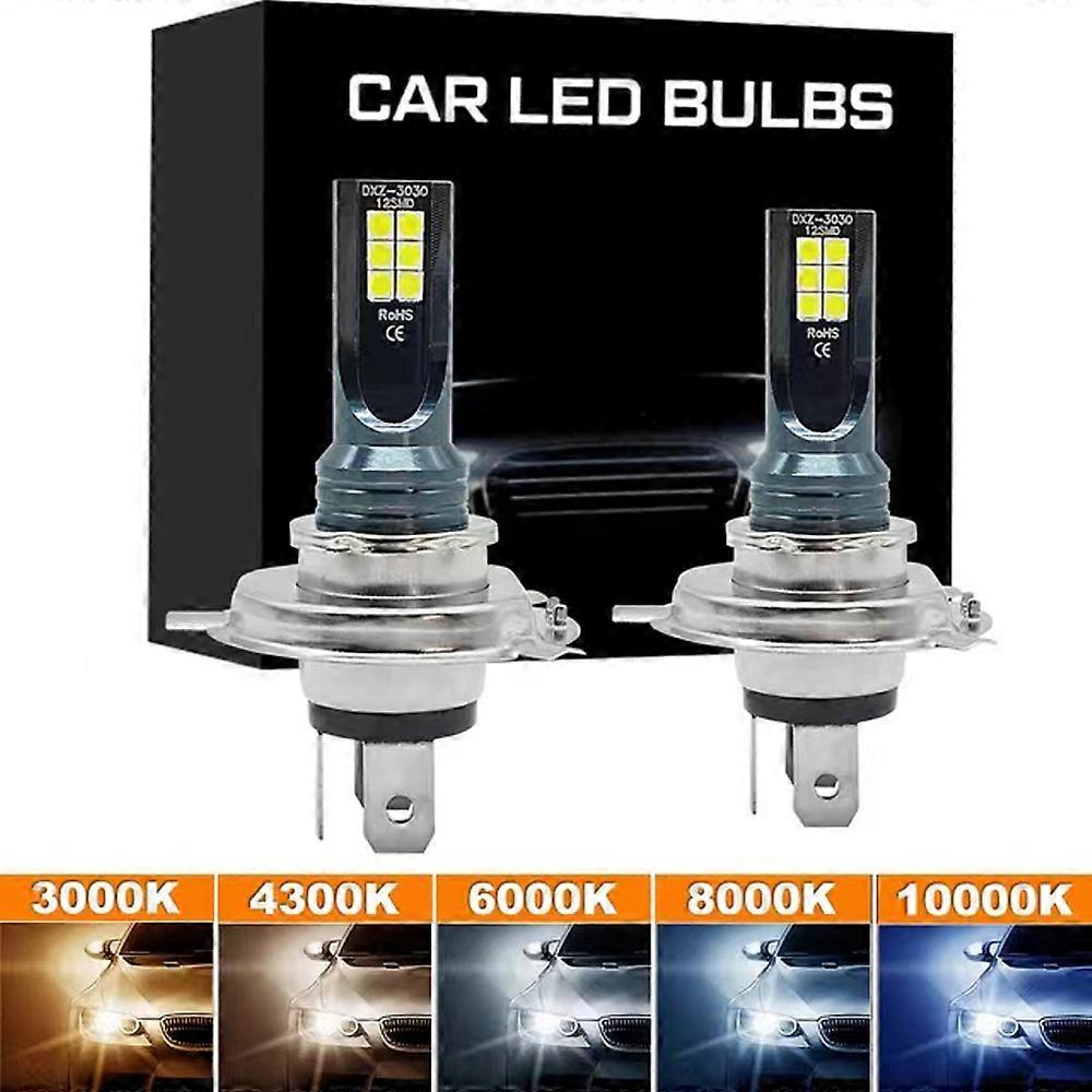 2 Adet Süper Parlak H4 H7 Led Ampul Araba Far Motosiklet H1 H3 H8 H9 H11 Otomatik Sis Lambaları 9005 9006 HB3 HB4 Işık 12v 24V 80W