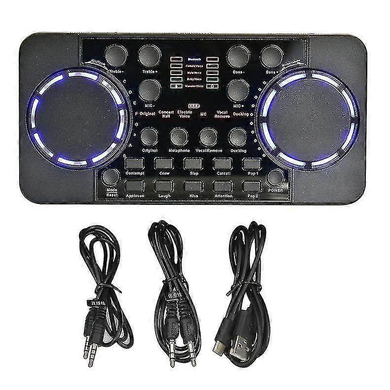 V300 Pro Sound Card 10 Sound Effects Bluetooth Noise Reduction Audio Mixers Headset Mic Voice Contr