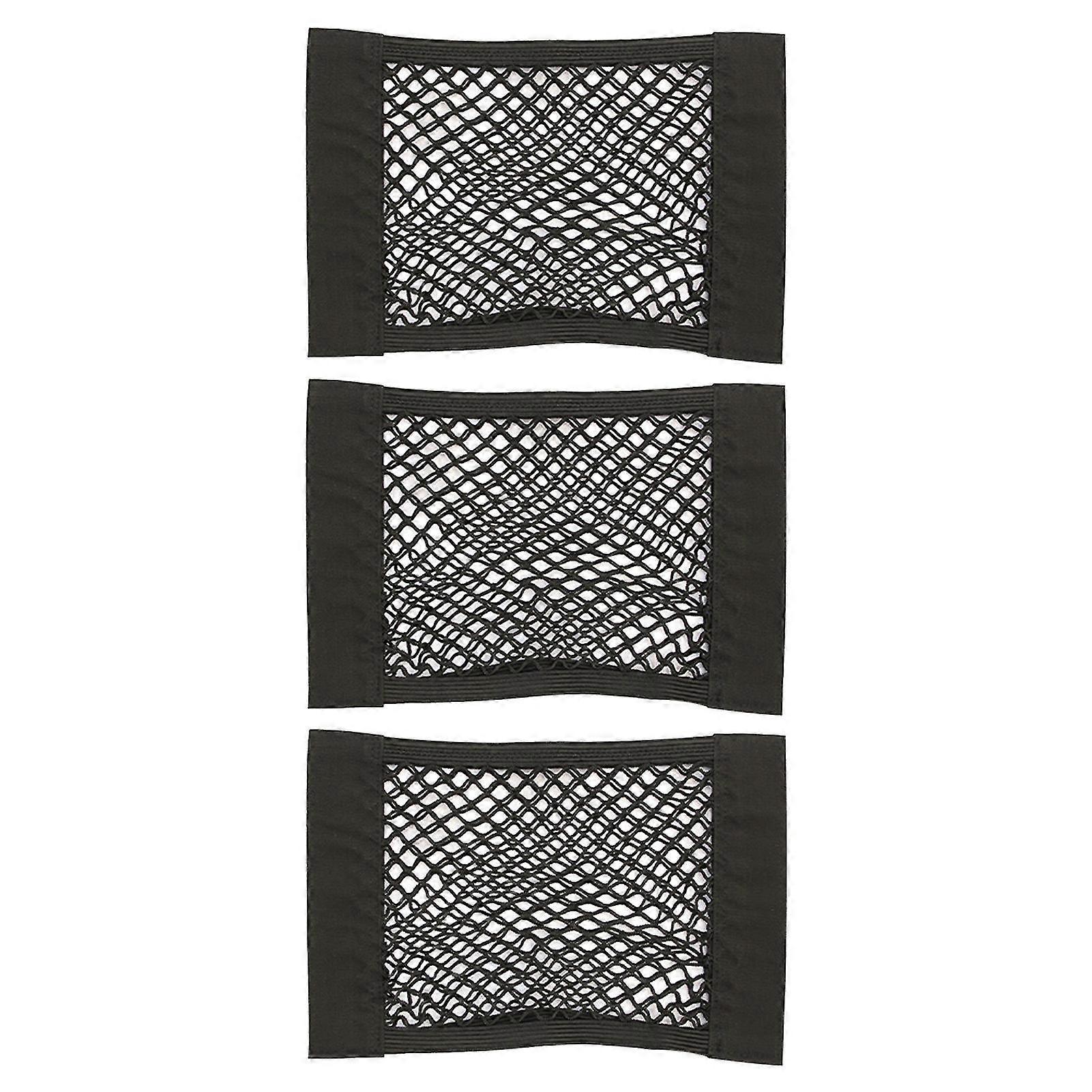 3pcs Magic Sticker Bottles Food Universal Storage Bag For Trunk Car String Net