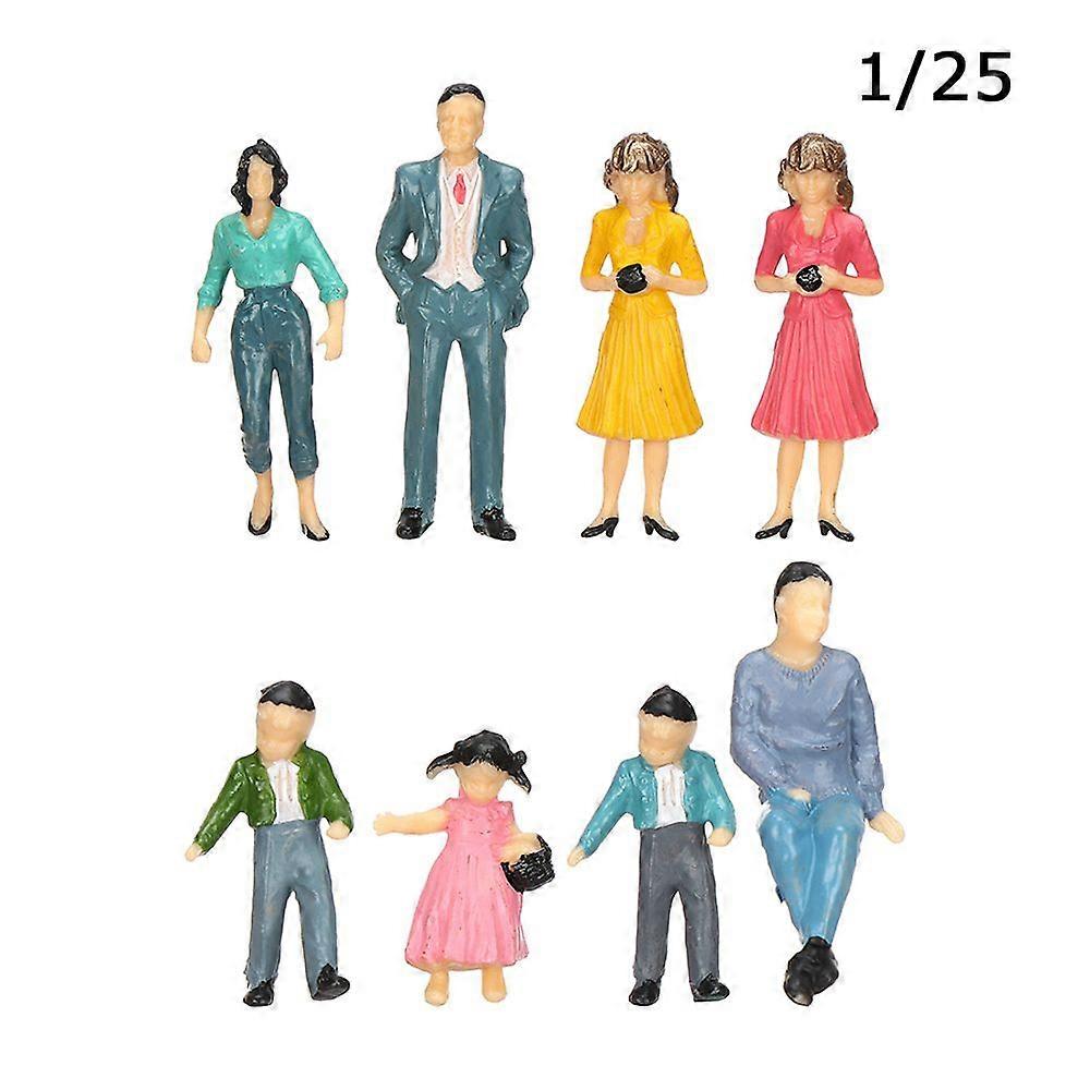 10Pcs 1:25/1:30 Scale Model Building Passengers DIY Character Plastic Miniature People Figures Standing People Assorted Poses