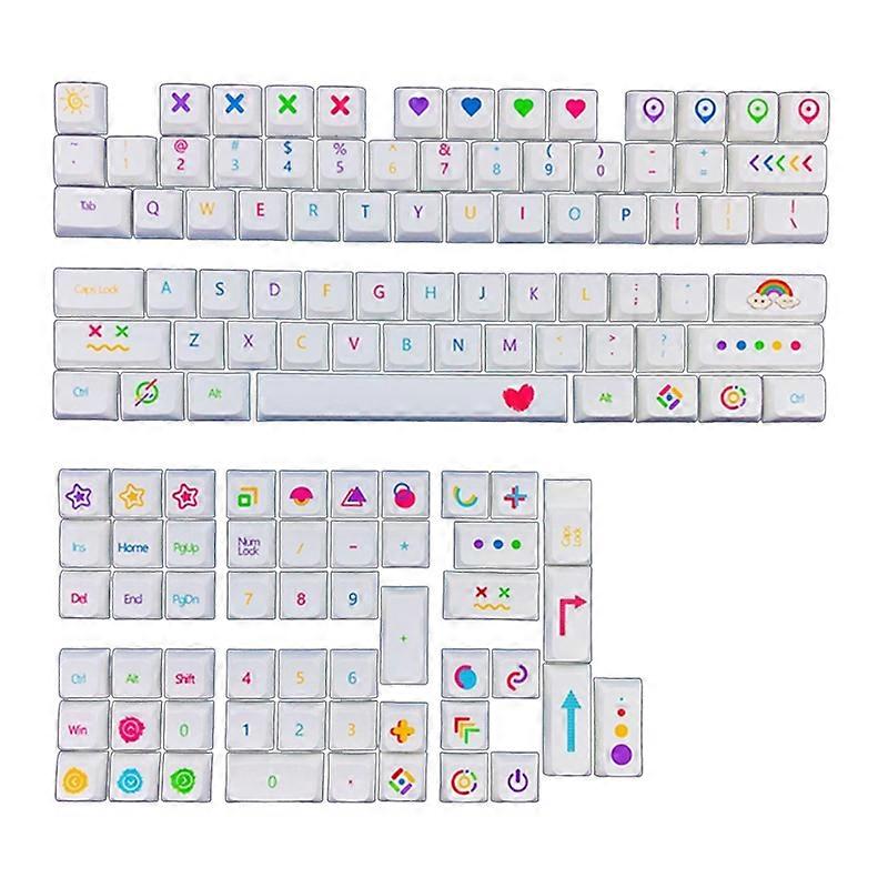 XDA Profile Keycaps PBT Dye Sublimation for Mechanical Gaming Keyboard(126pcs)