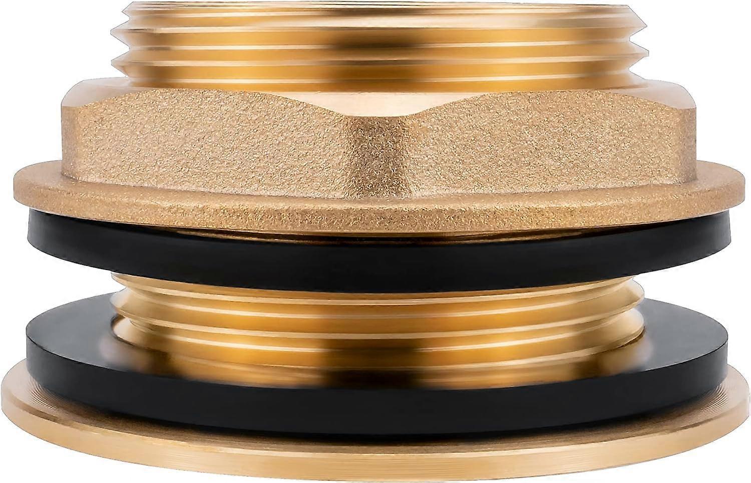 2 Joints Included - 1'' inch internal thread - Universal passage for rain tank - Brass tank passage as connection for water tap or draw-off tap