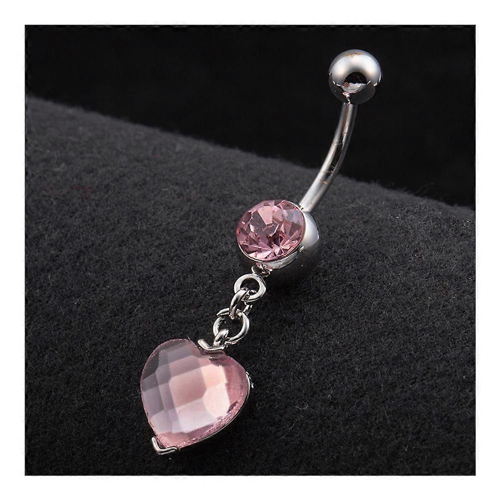 Four Color Heart Shape Navel Ring Buckle