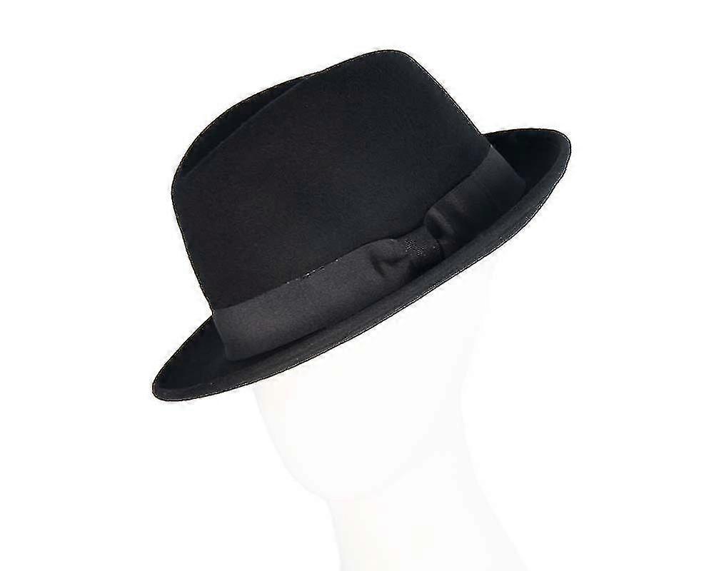 Black Fedora Felt Blues Brothers Homburg Hat X-tra Large (59cm