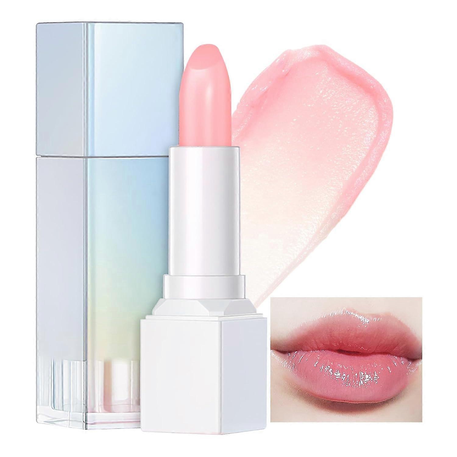 Temperature Color Changing Lip Balm, Moisturizing Glitter Lipstick, Cream Sparkling Lip Gloss Lipstick, Diamond Metallic Lipstick