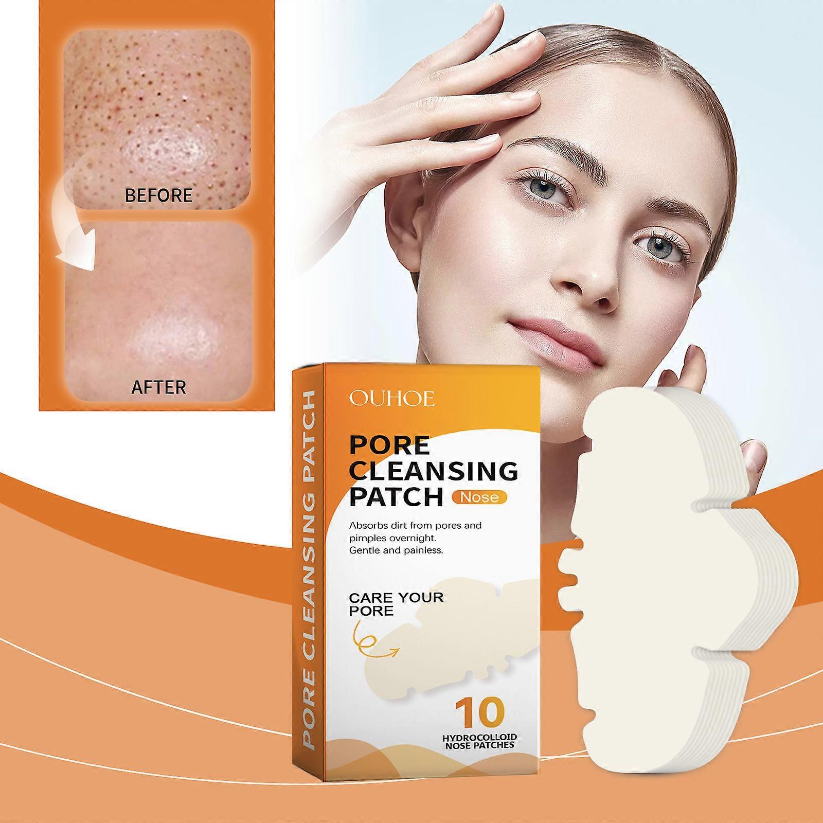 Pore Cleansing Patch, Blackhead Removal Pore Strips, Hydrocolloid Nose Patch Targets Pores & Pimples Deep Cleansing